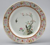CHINESE FAMILLE ROSE PLATE W/