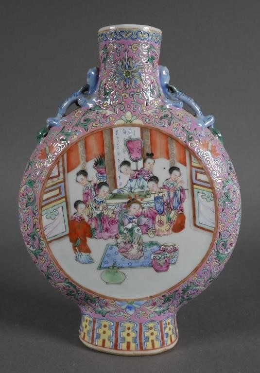 CHINESE FAMILLE ROSE PORCELAIN MOON