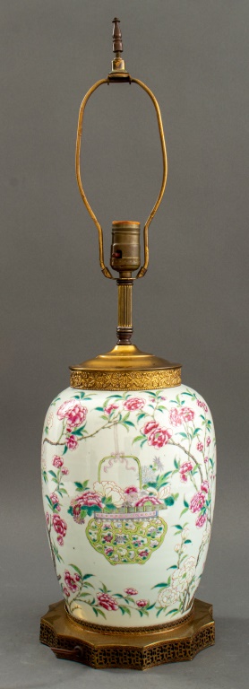 CHINESE FAMILLE ROSE PORCELAIN PLUM