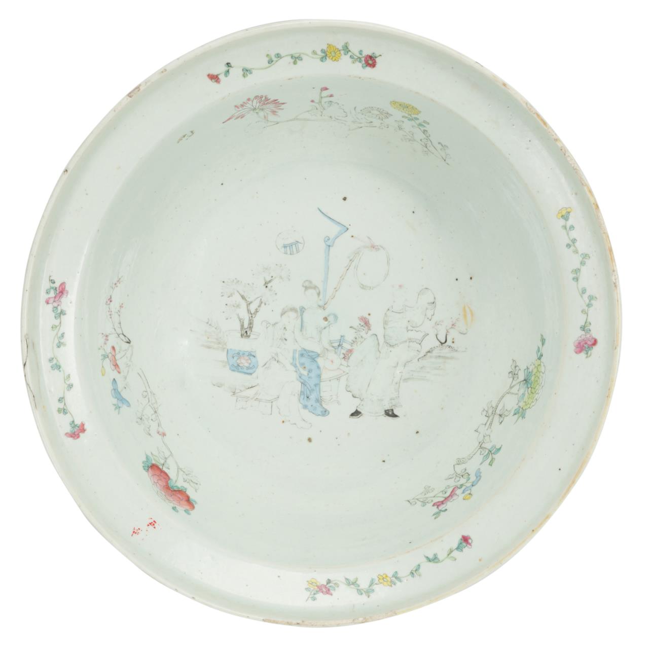 CHINESE FAMILLE ROSE PORCELAIN WASH