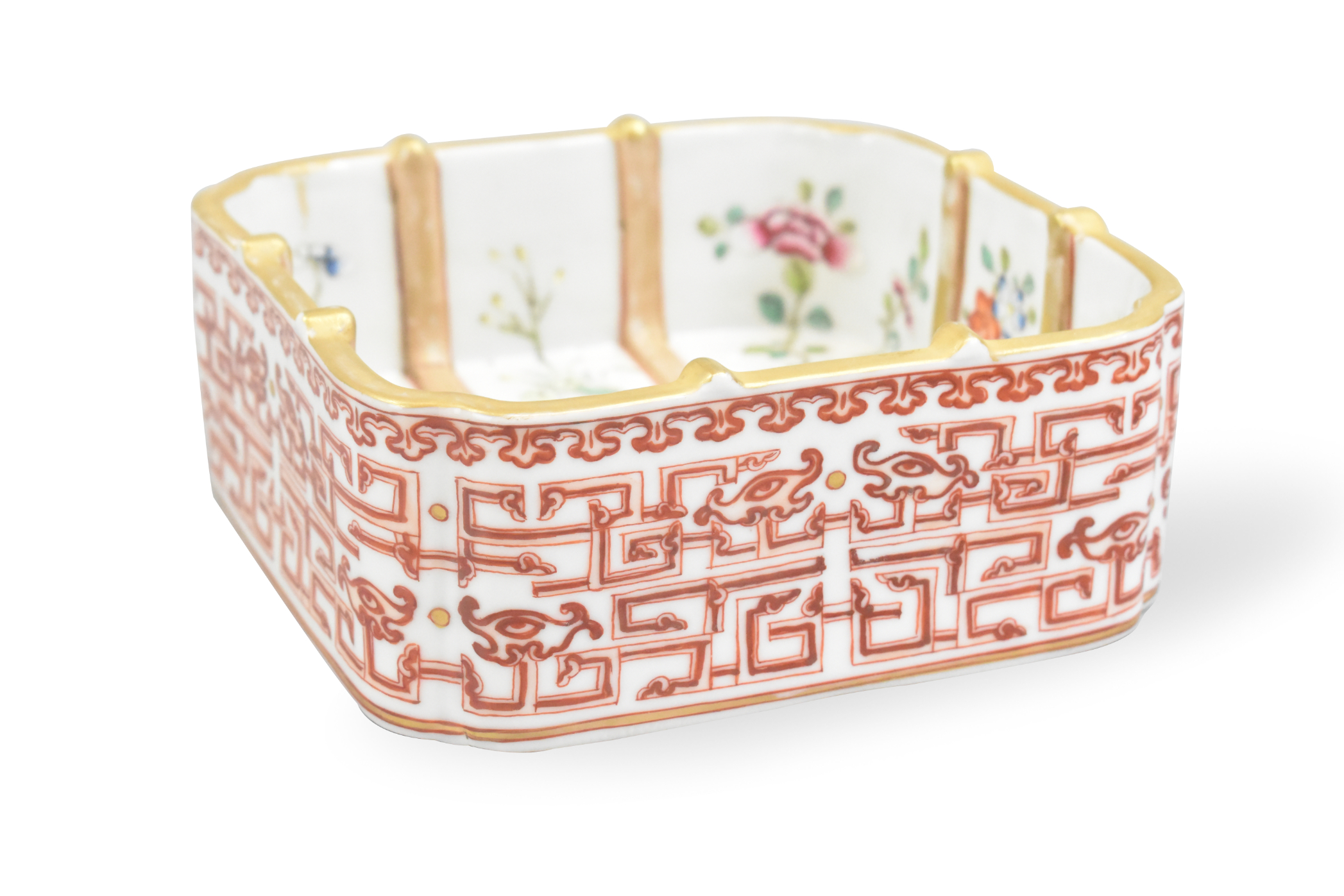 CHINESE FAMILLE ROSE SQUARE BRUSH