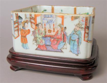 Chinese famille rose square