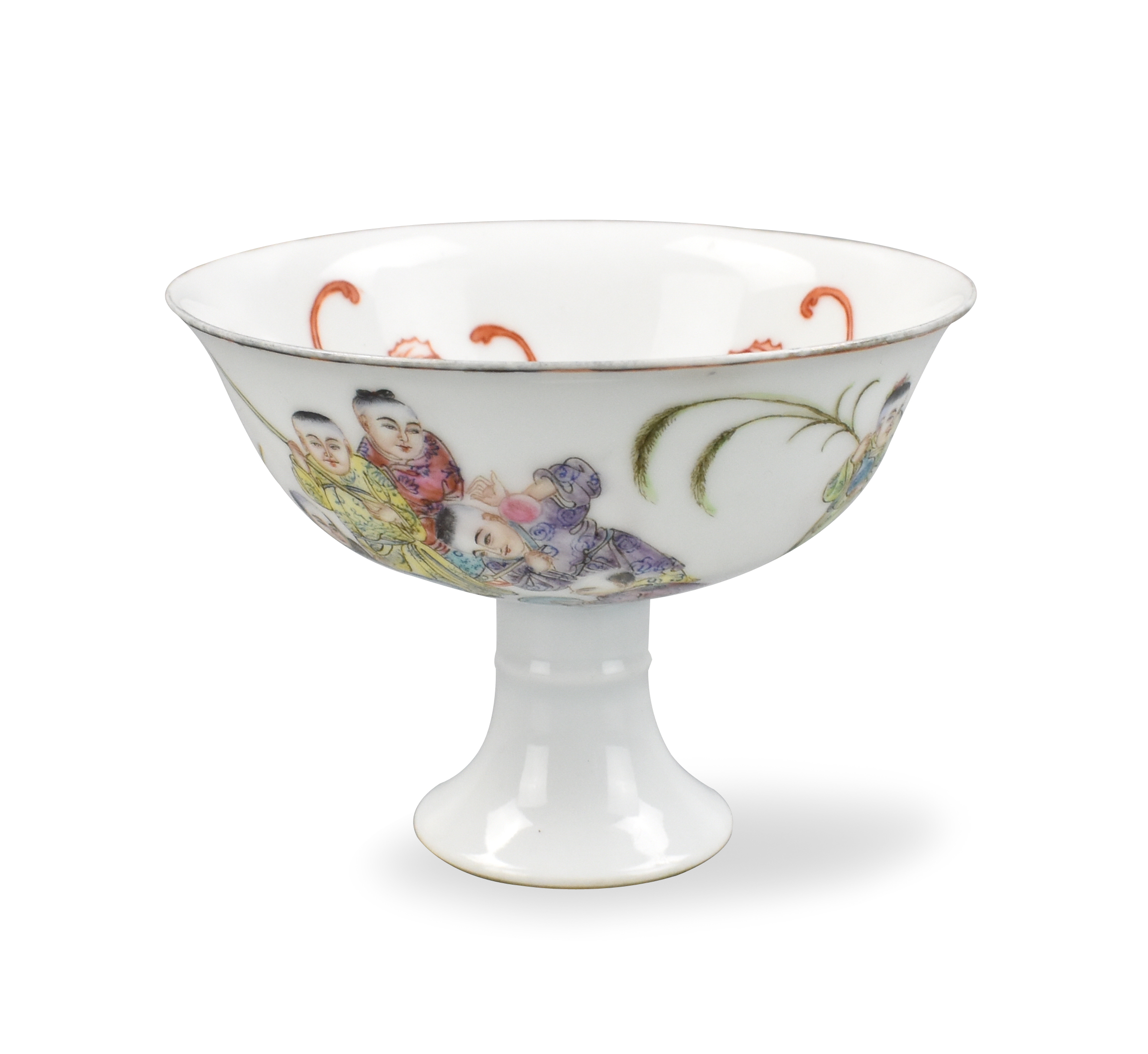 CHINESE FAMILLE ROSE STEM BOWL