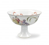 CHINESE FAMILLE ROSE STEM BOWL