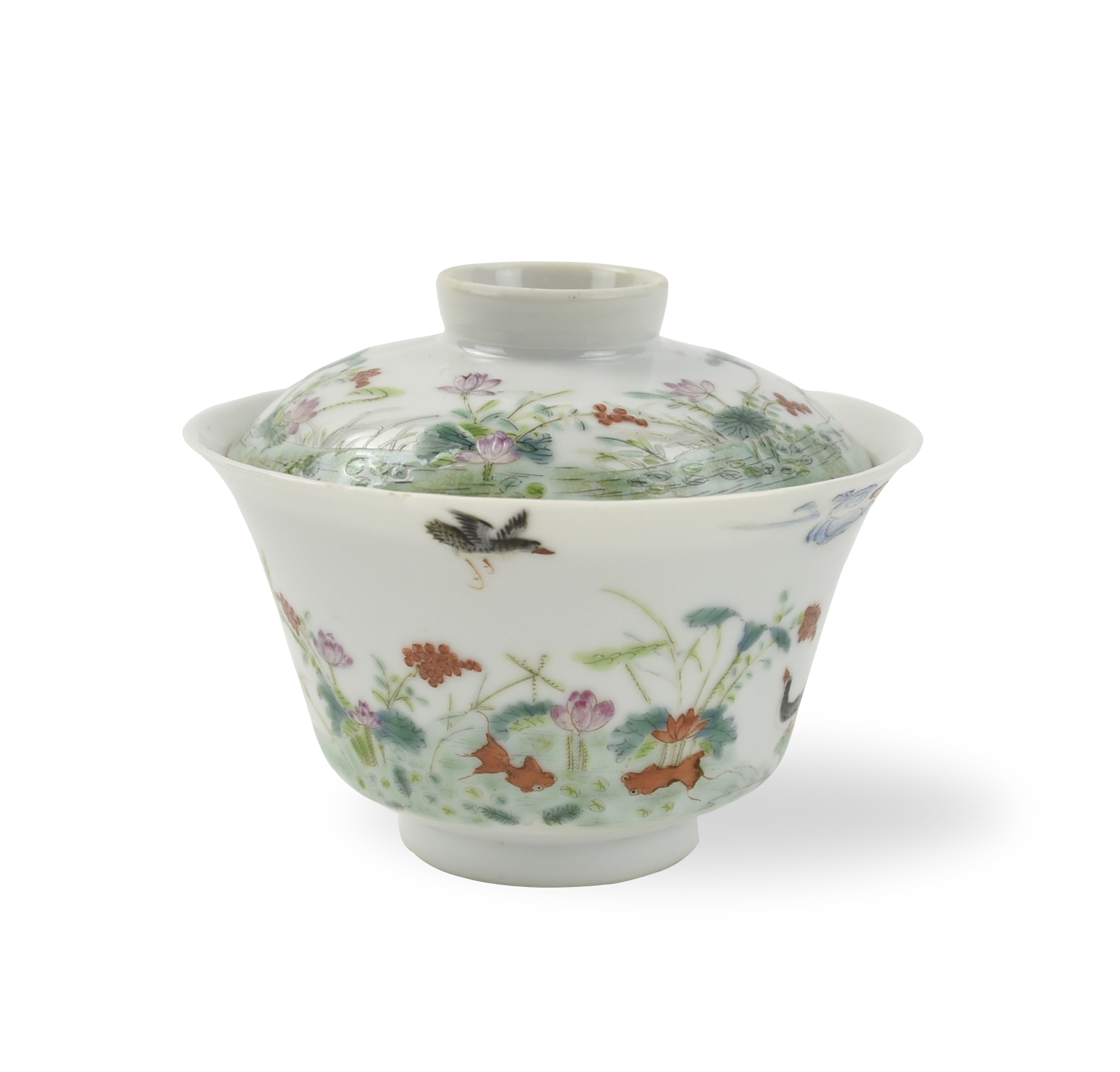 CHINESE FAMILLE ROSE TEACUP &