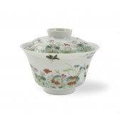 CHINESE FAMILLE ROSE TEACUP &