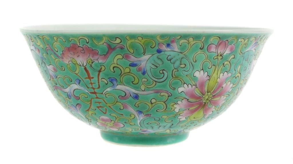 CHINESE FAMILLE ROSE TURQUOISE