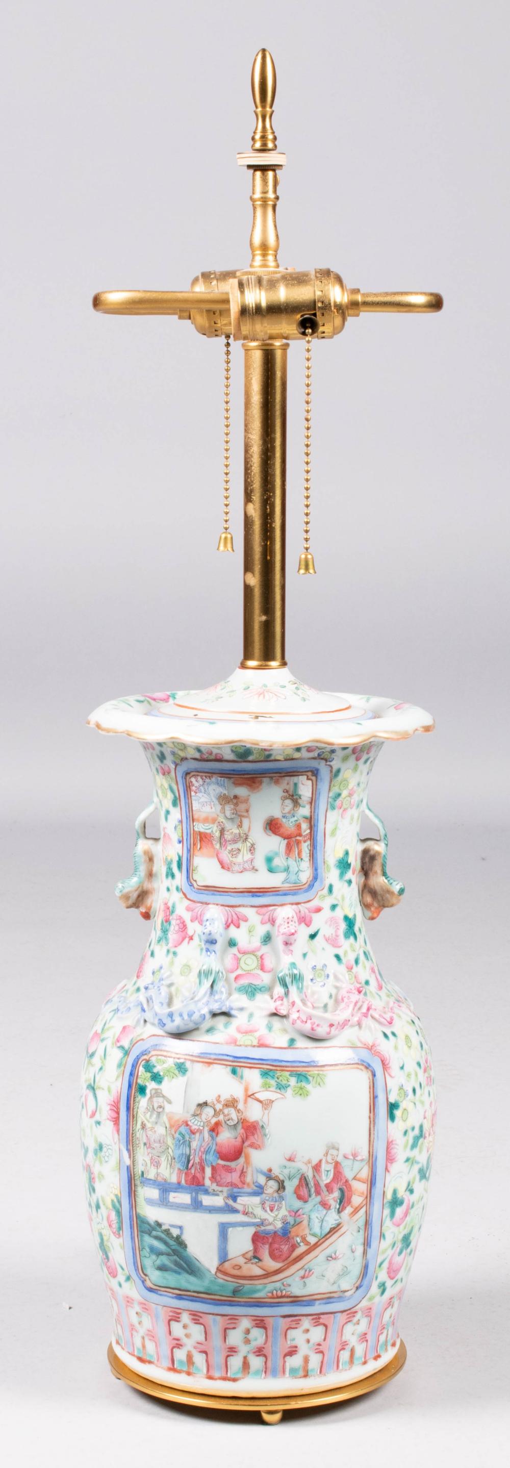 CHINESE FAMILLE ROSE VASE, 19TH