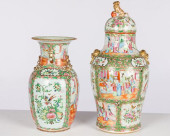 CHINESE FAMILLE ROSE VASE AND