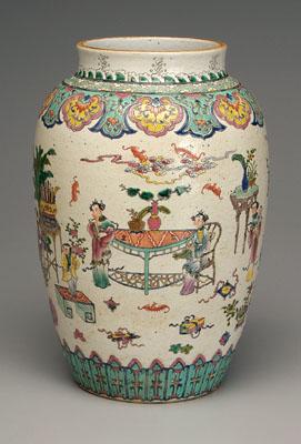 Chinese famille rose vase, coarse