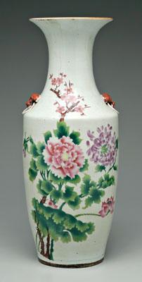 Chinese famille rose vase, spade