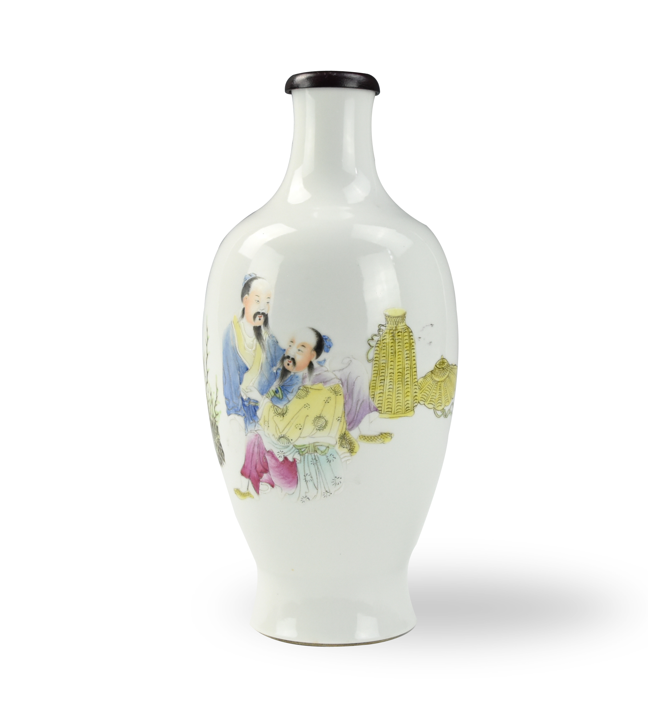CHINESE FAMILLE ROSE VASE W/