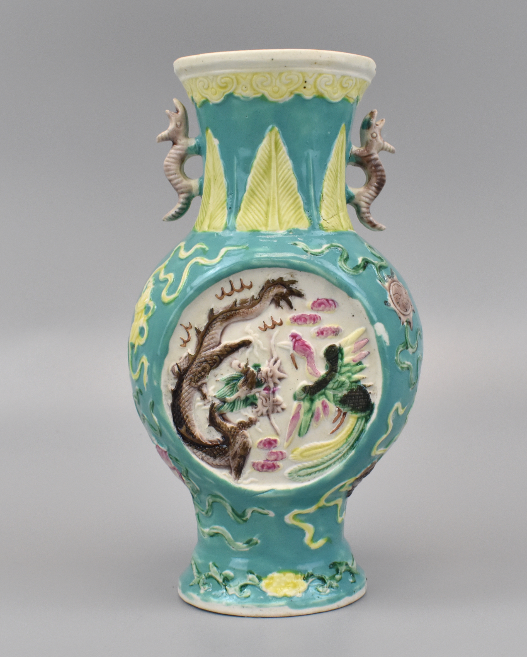 CHINESE FAMILLE ROSE VASE W/