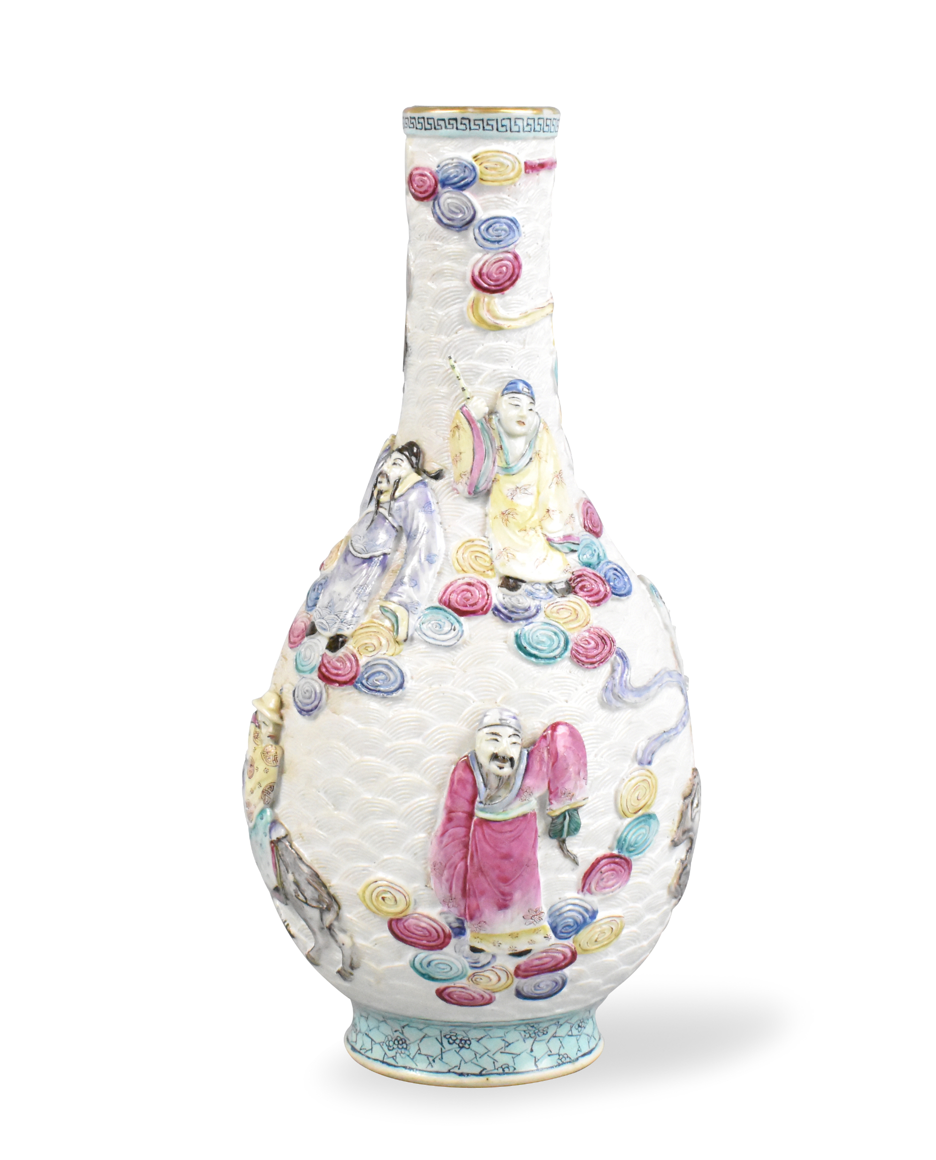 CHINESE FAMILLE ROSE VASE W/ 8