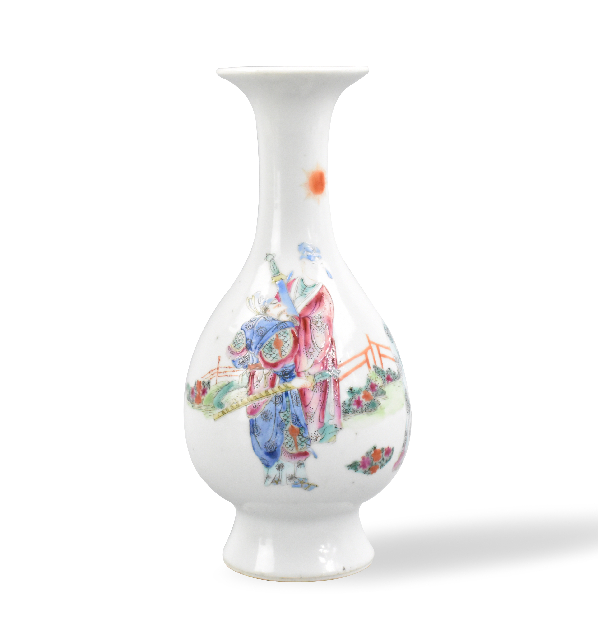 CHINESE FAMILLE ROSE VASE W/
