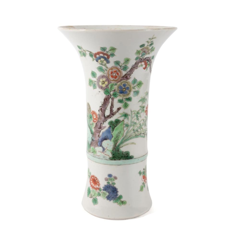 CHINESE FAMILLE ROSE VASE, W/