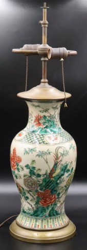 CHINESE FAMILLE VERTE BALUSTER