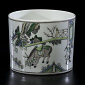 Chinese Famille Verte Brush Po