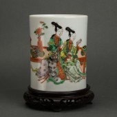 CHINESE FAMILLE VERTE BRUSH PO