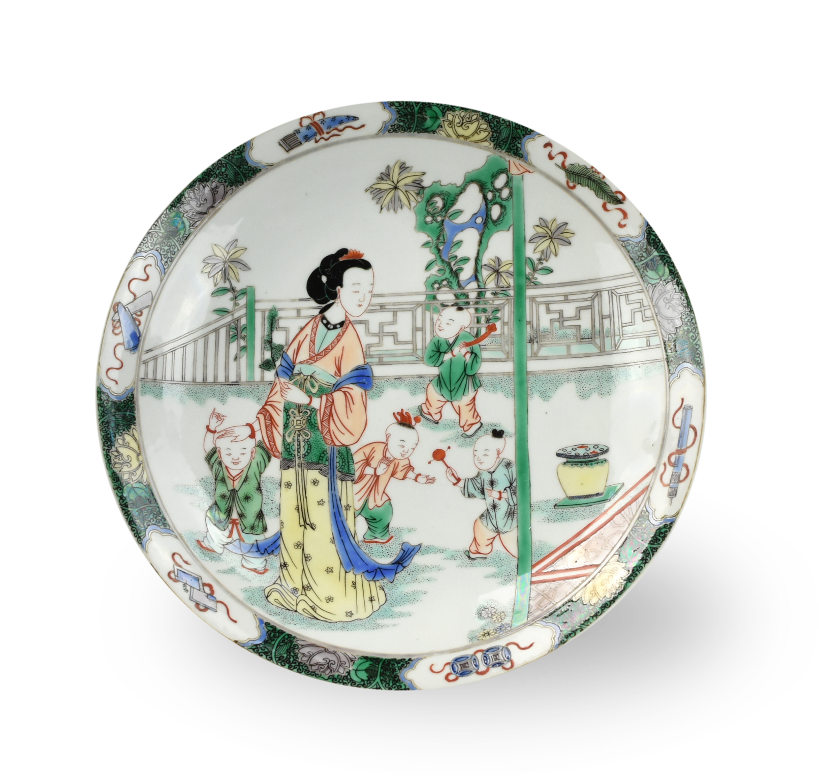 CHINESE FAMILLE VERTE CHARGER W/