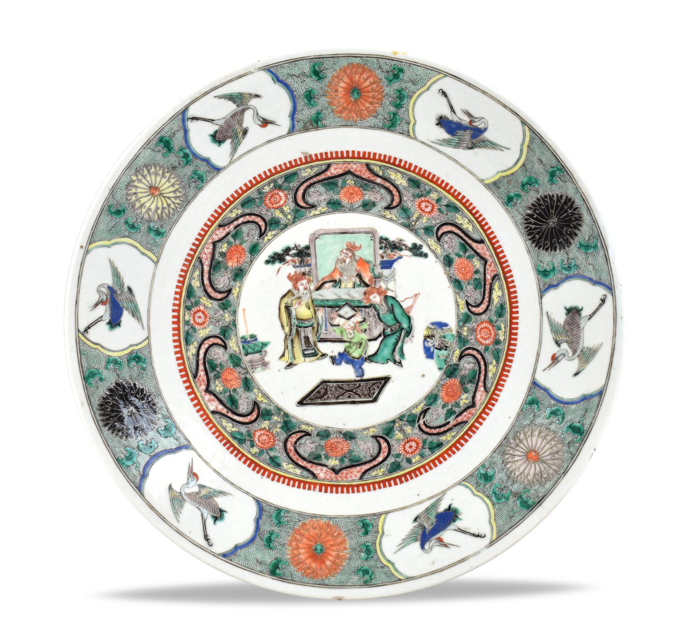 CHINESE FAMILLE VERTE CHARGER W/