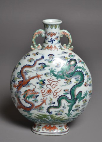 Chinese Famille Verte Dragon Moon