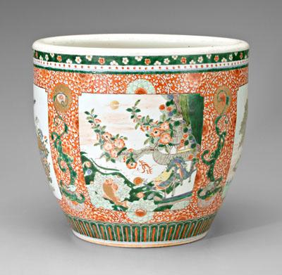 Chinese famille verte fish bowl,