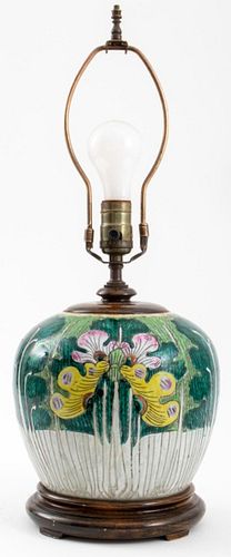 CHINESE FAMILLE VERTE GINGER JAR