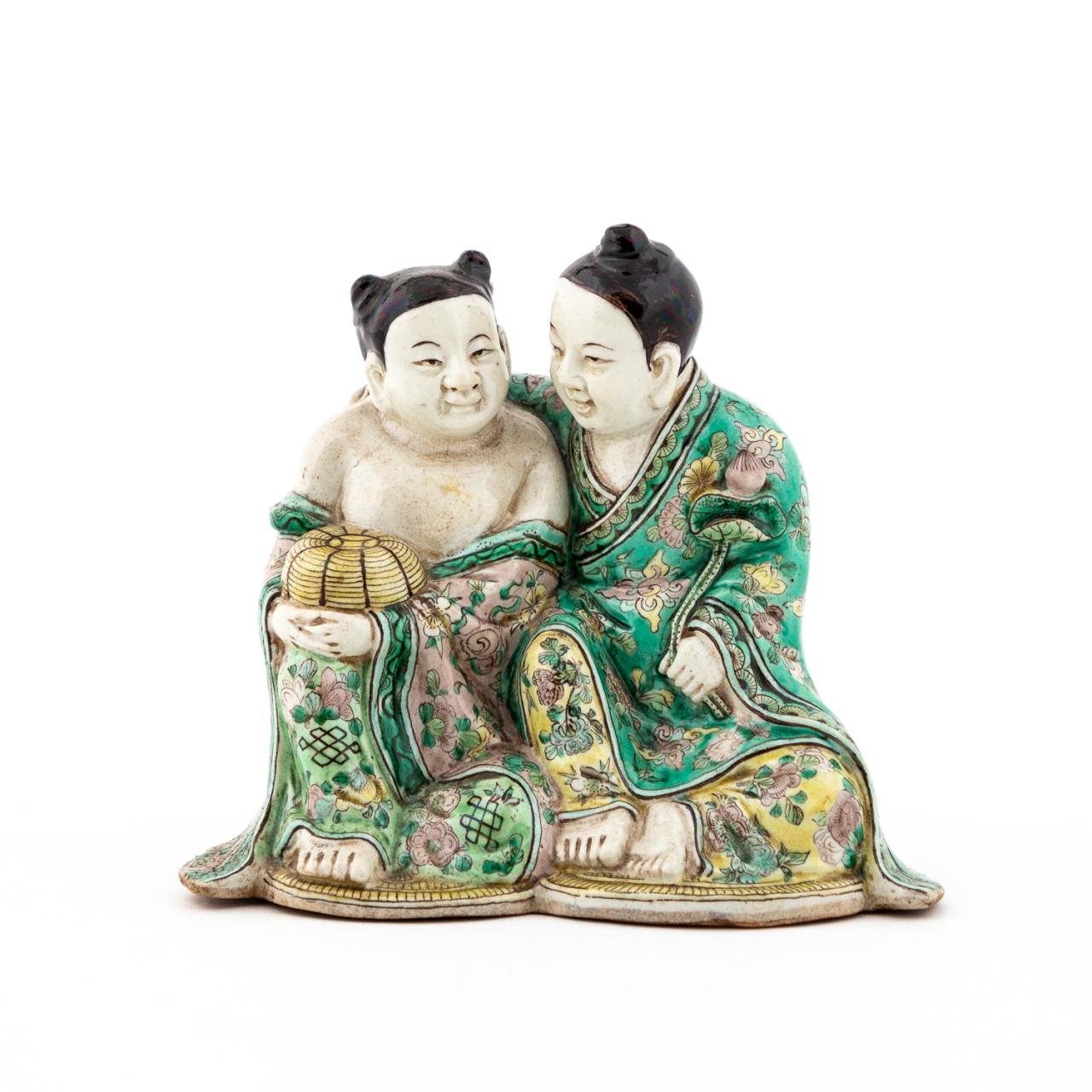 CHINESE FAMILLE VERTE HEHE TWINS