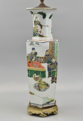 CHINESE FAMILLE VERTE HEXAGONA