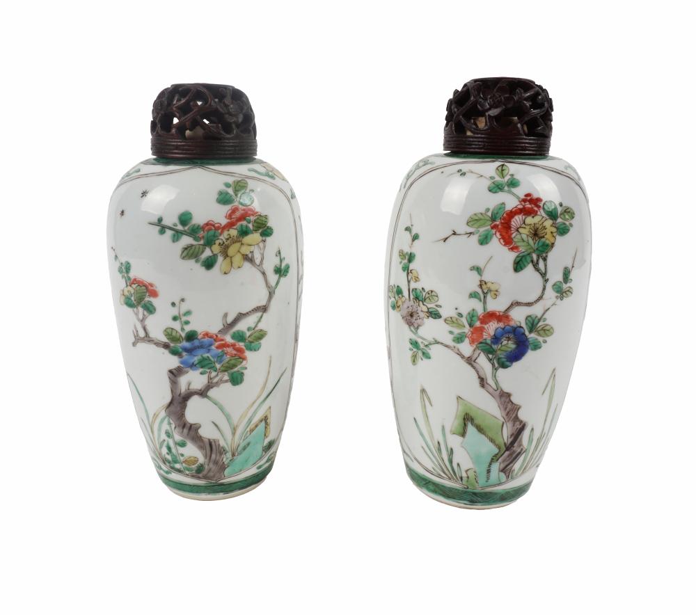 CHINESE FAMILLE VERTE JARS, QING