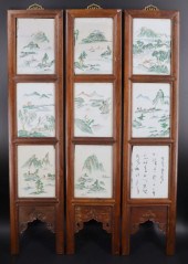 CHINESE FAMILLE VERTE PANELS I