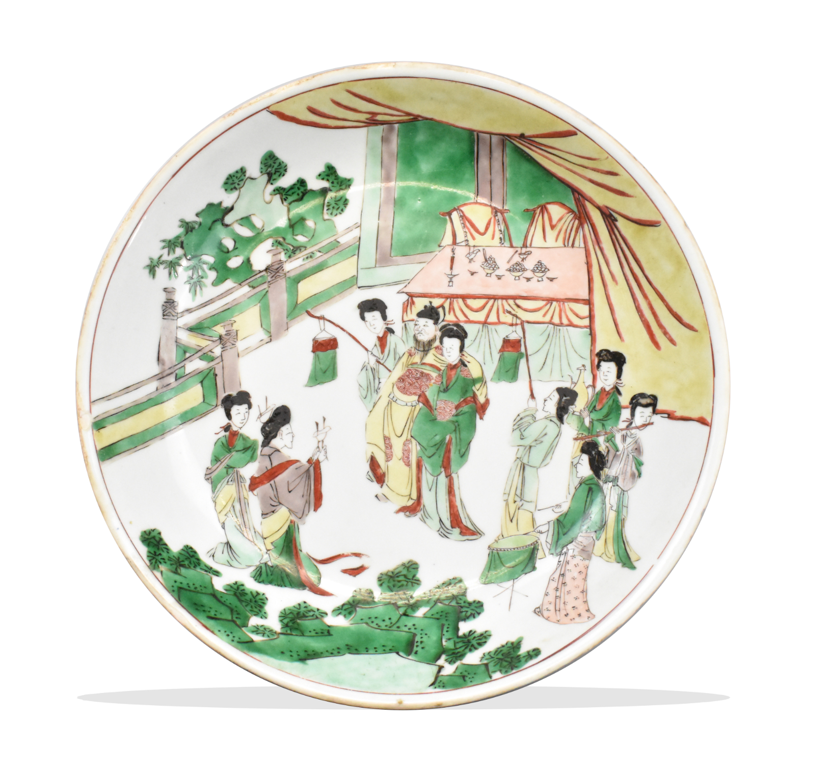 CHINESE FAMILLE VERTE PLATE W/