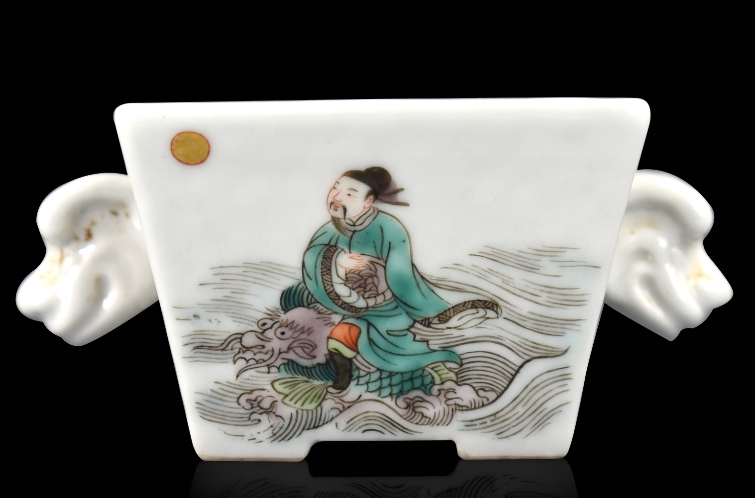 CHINESE FAMILLE VERTE SQUARE CUP,