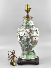 CHINESE FAMILLE VERTE VASE MAL