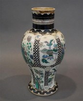 CHINESE 'FAMILLE VERTE' VASE,