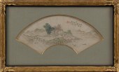 CHINESE FAN PAINTING 19TH CENT