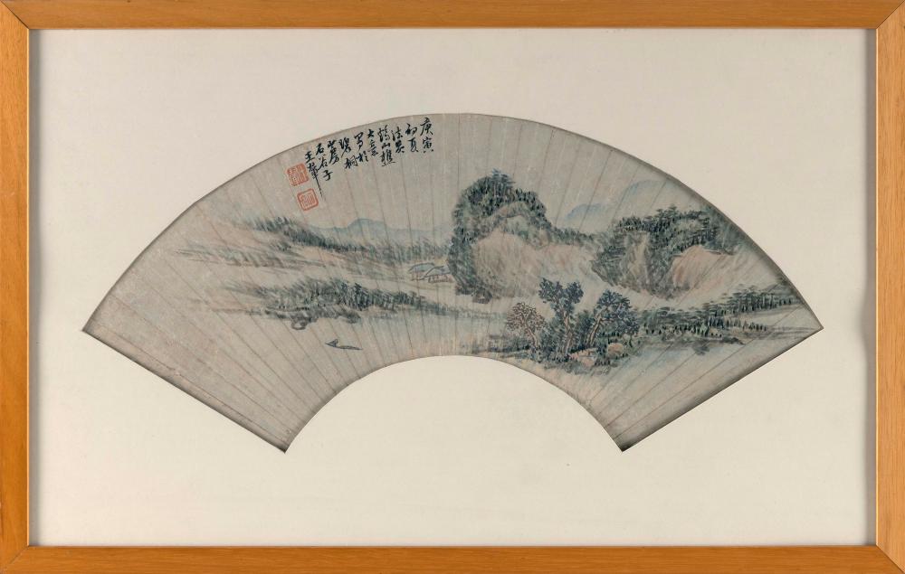 CHINESE FAN PAINTING 19TH CENTURY