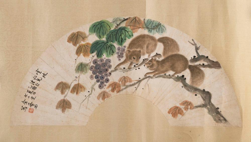 CHINESE FAN PAINTING EARLY 20TH