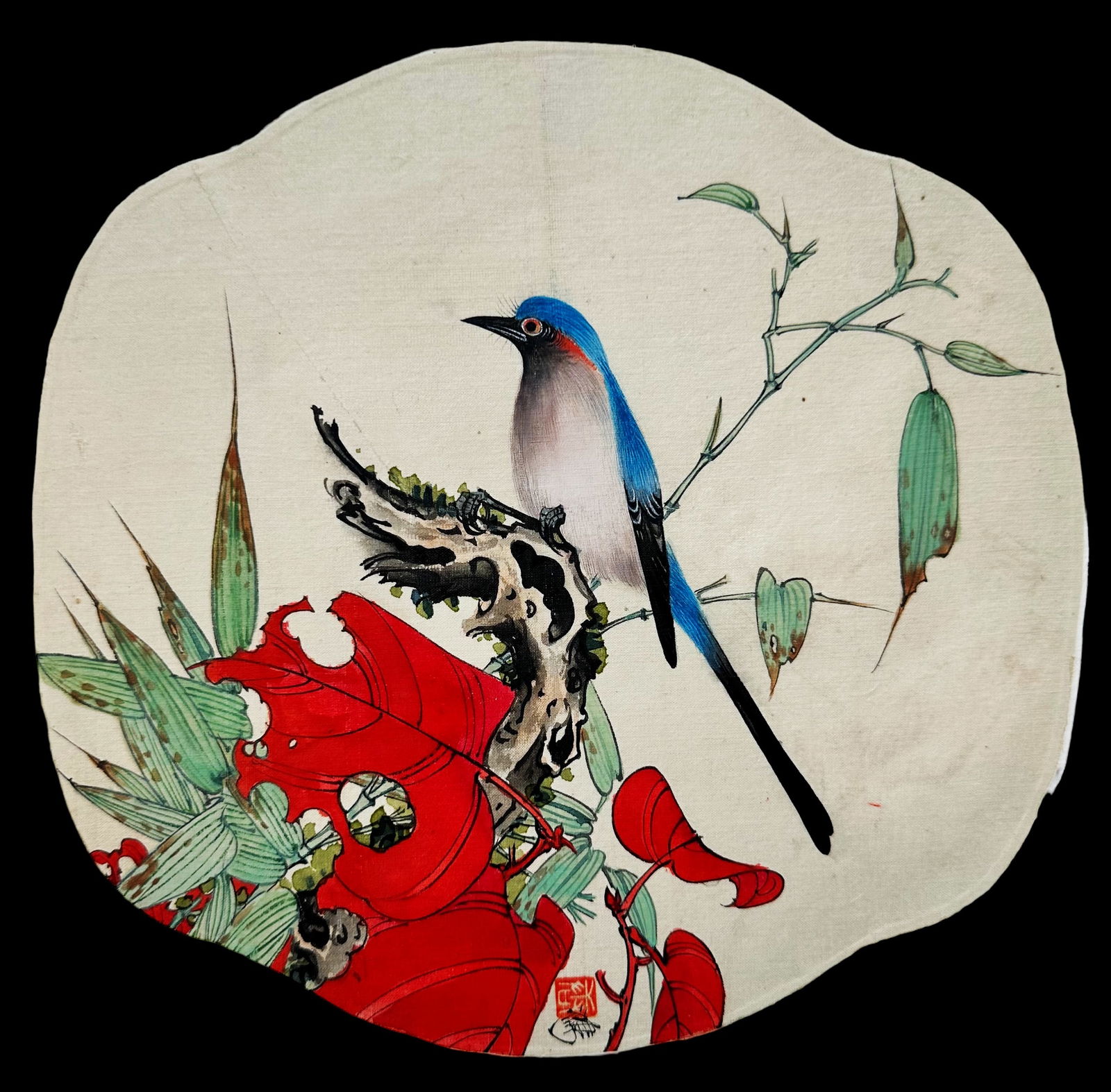 CHINESE FAN PAINTING, TANG HONG