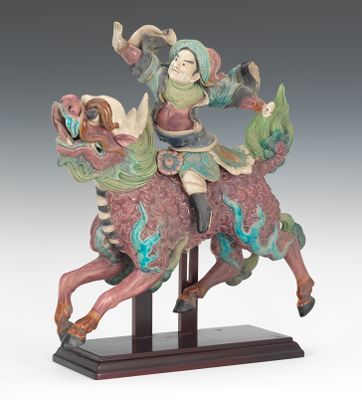 Chinese Figural Ceramic Roof