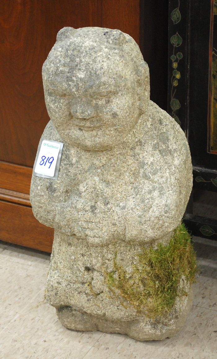 CHINESE FIGURAL GRANITE SCULPTURE a
