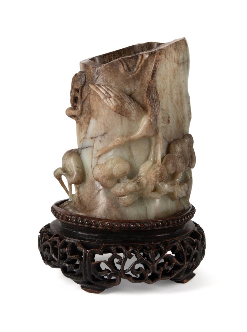 CHINESE FIGURAL HARDSTONE VASE