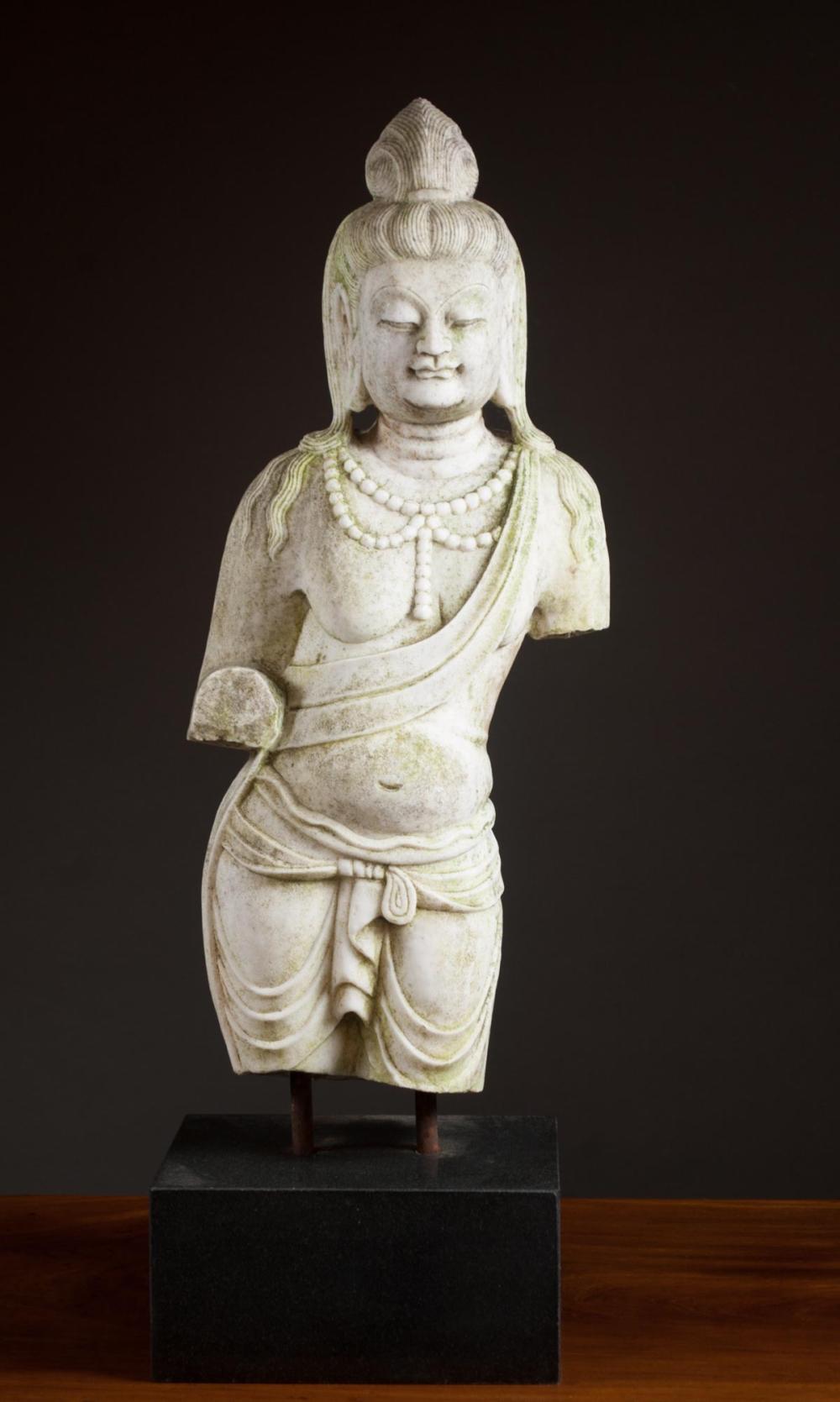 CHINESE FIGURAL MARBLE SCULPTURE,