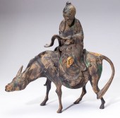 Chinese Figural Two-Part Bronz