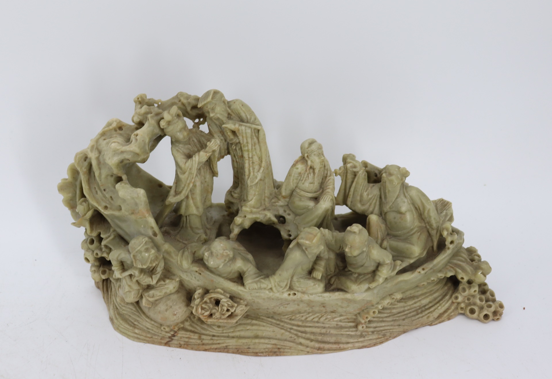 CHINESE FINELY CARVED SOAPSTONE
