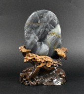 CHINESE FINELY JADE CARVED BOU