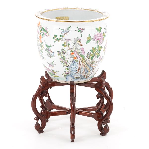 CHINESE FISH PLANTER ON STAND 14