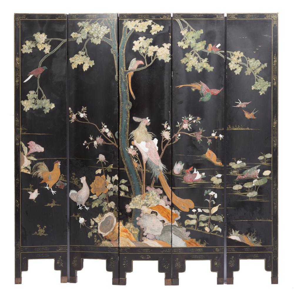 CHINESE FIVE PANEL SCREENChinese