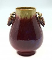 CHINESE FLAMBE DEER HEAD HANDL